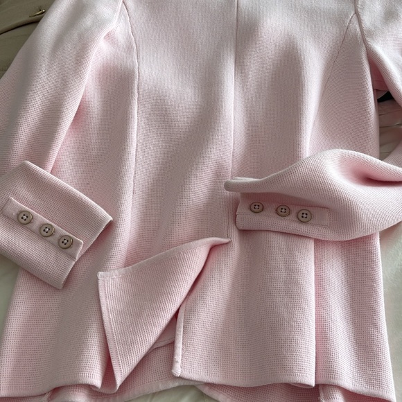 Talbots pink double faced knit sweater blazer jacket - Picture 6 of 8